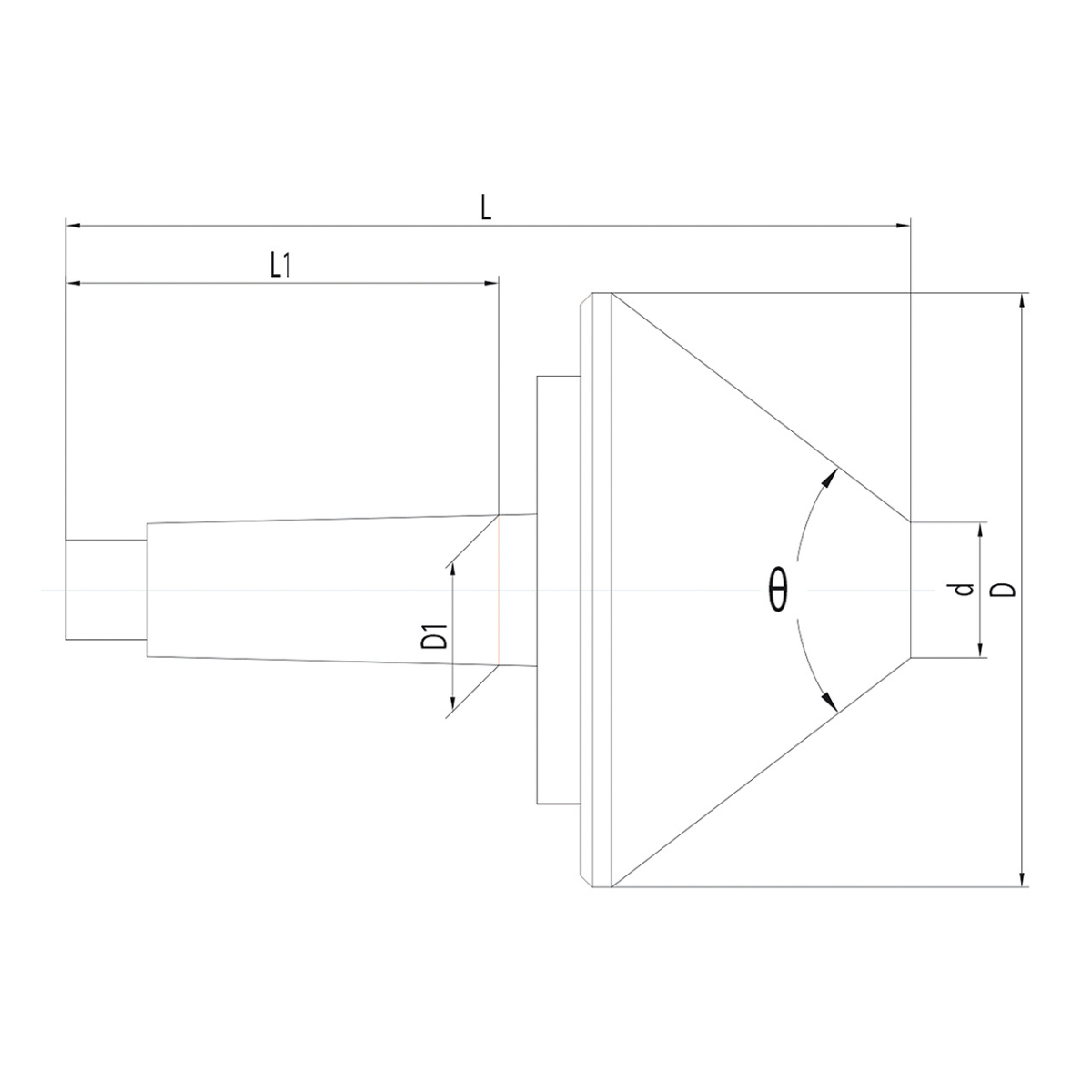 Cono centrale rotante CM 3 / 100 mm