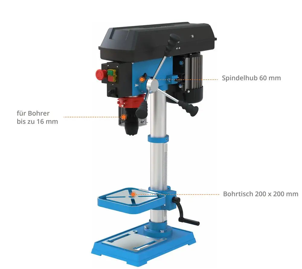 Guede GTB 16/612 R+L – Trapano a colonna 600W trifase con inversione di rotazione