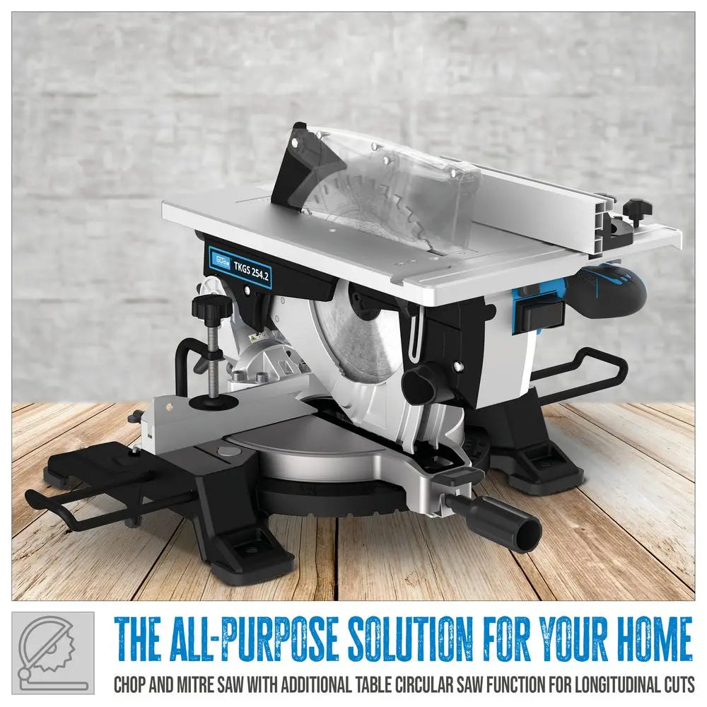 Güde TKGS 254.2 – Troncatrice combinata da banco con funzione circolare e laser