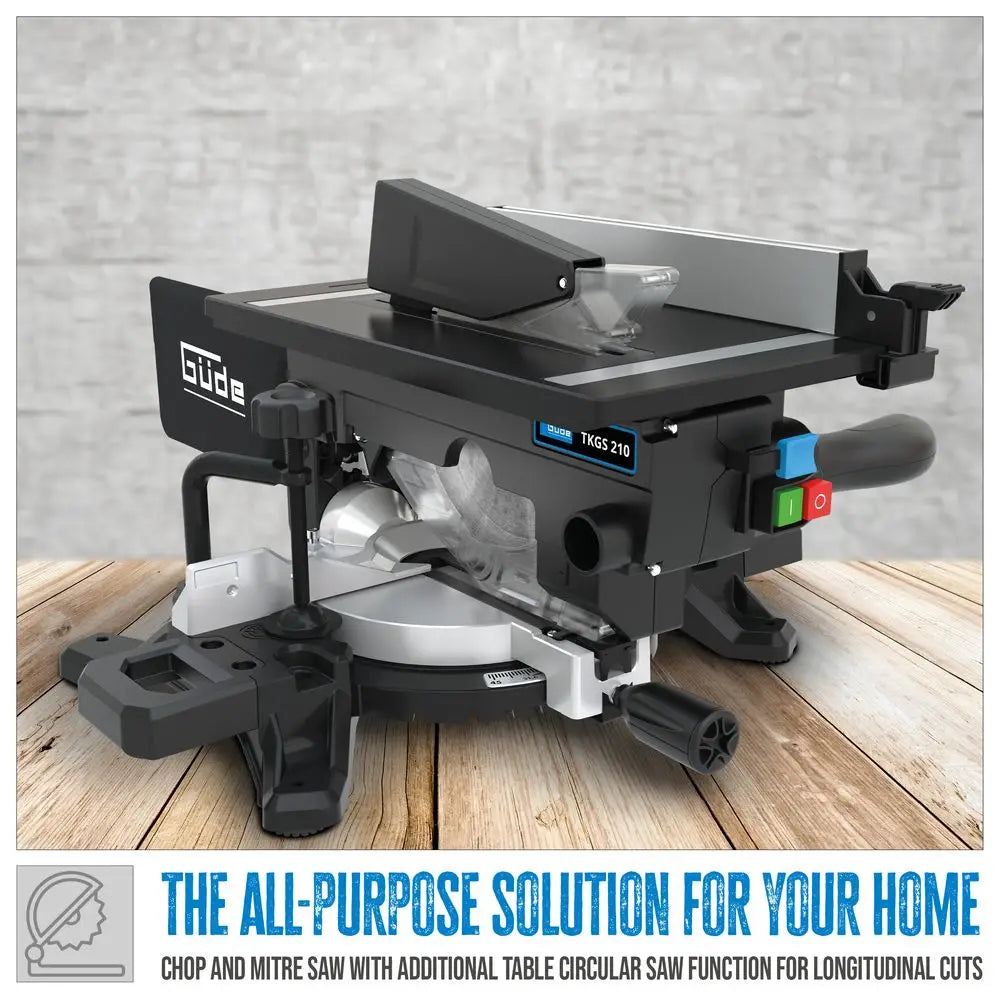 Güde TKGS 210 – Troncatrice combinata da banco con laser integrato