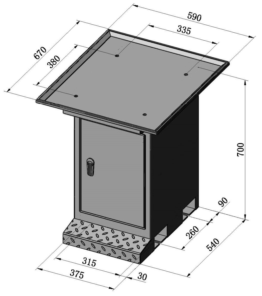 Basamento Bernardo BF 5 con vasca raccoglitruccioli – per BF 20 / BF 30 Super