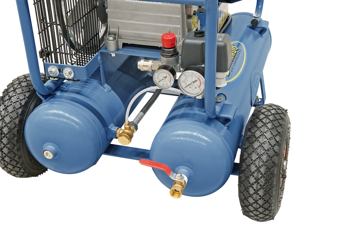 Compressore carrellato Bernardo AC17/DUO/F/W – 3 HP, silenzioso