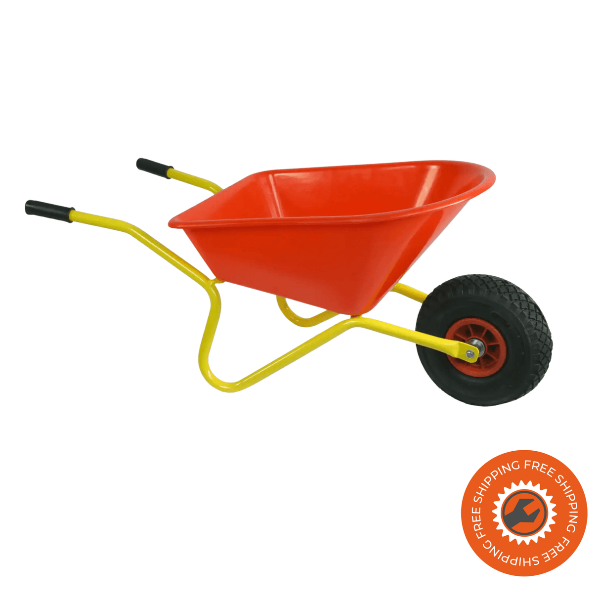 Carriola Ravendo BJ 350 PP PUR con vasca da 35 litri e ruota antiforatura, prodotta in Danimarca per giardinaggio e hobby.