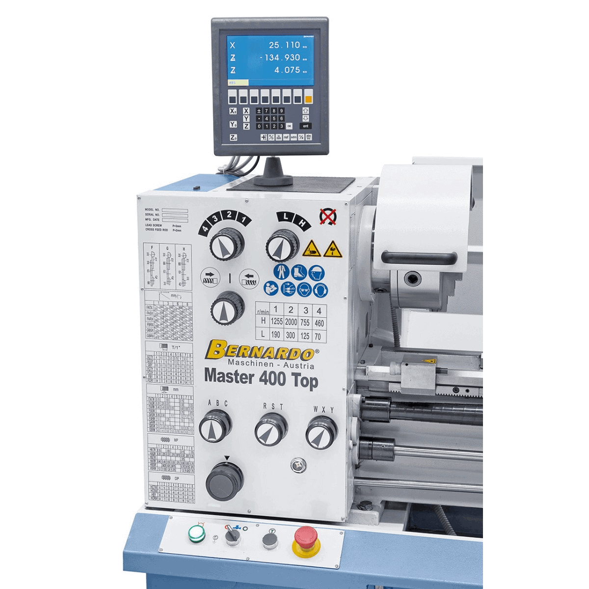 Tornio Bernardo Master 400 Top con DRO 3 assi ES-12 V