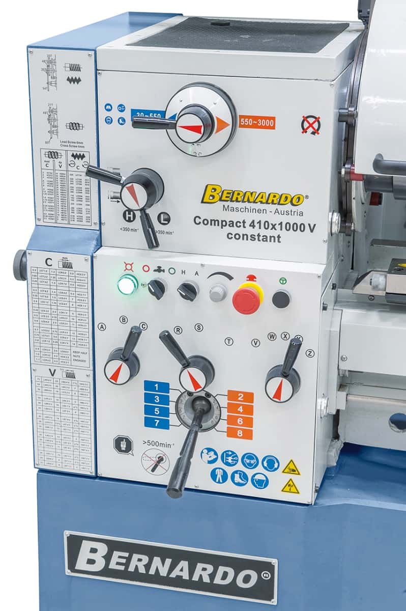 Tornio Bernardo Compact 410 x 1000 V-constant con DRO 3 assi ES-12 S