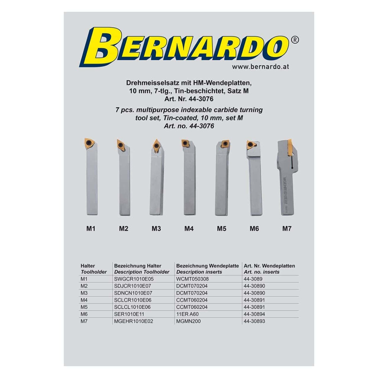 Utensile da tornio con rivestimento in stagno, 10 mm, kit M