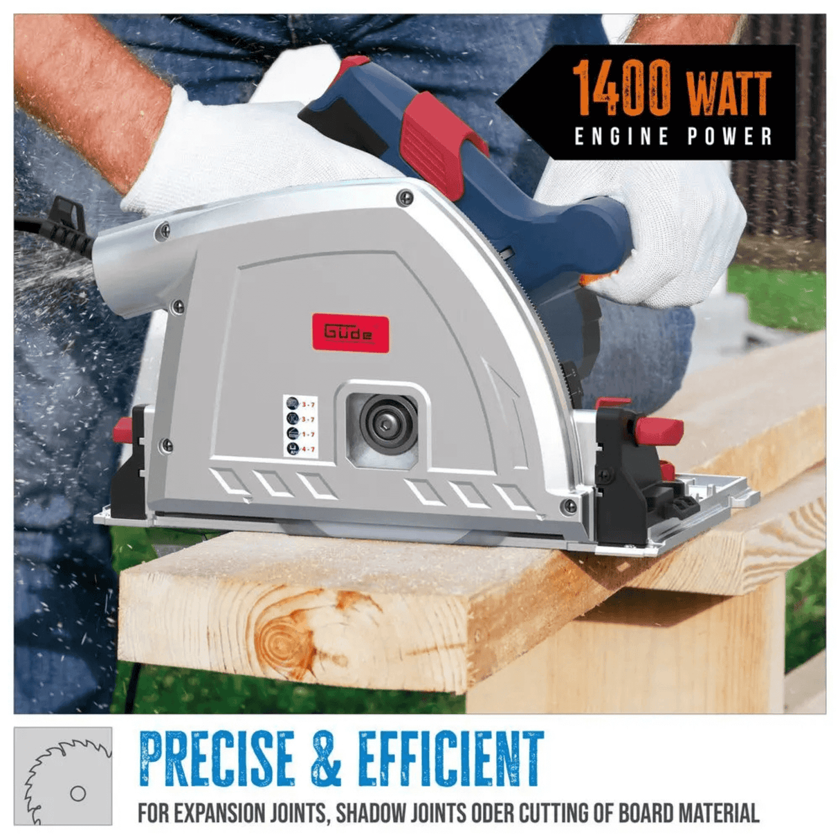 Sega a immersione Guede TS 57-1400 KE Set – Potente e precisa, 1400 W