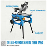 Güde GFO 1401 – Troncatrice radiale multifunzione con piano ribaltabile 180°