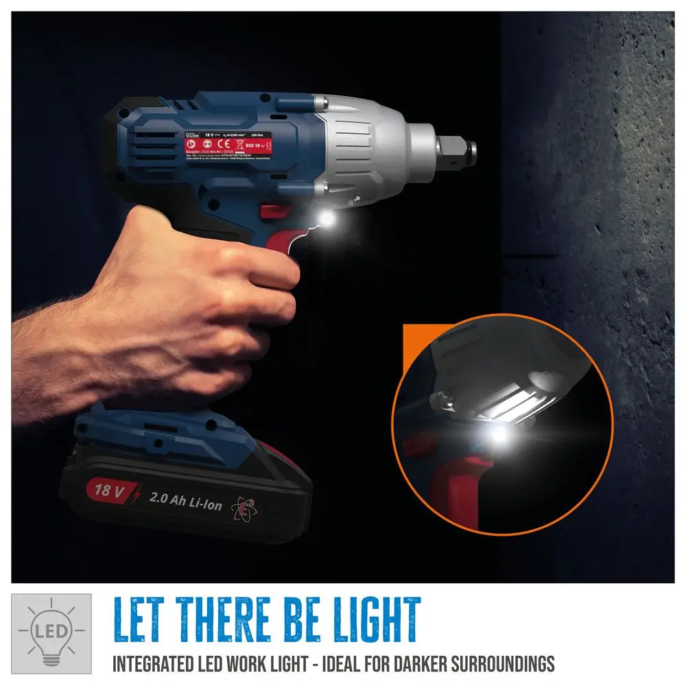 Avvitatore ad impulsi a batteria Guede BSS 18 1/2-0 – 230 Nm compatto