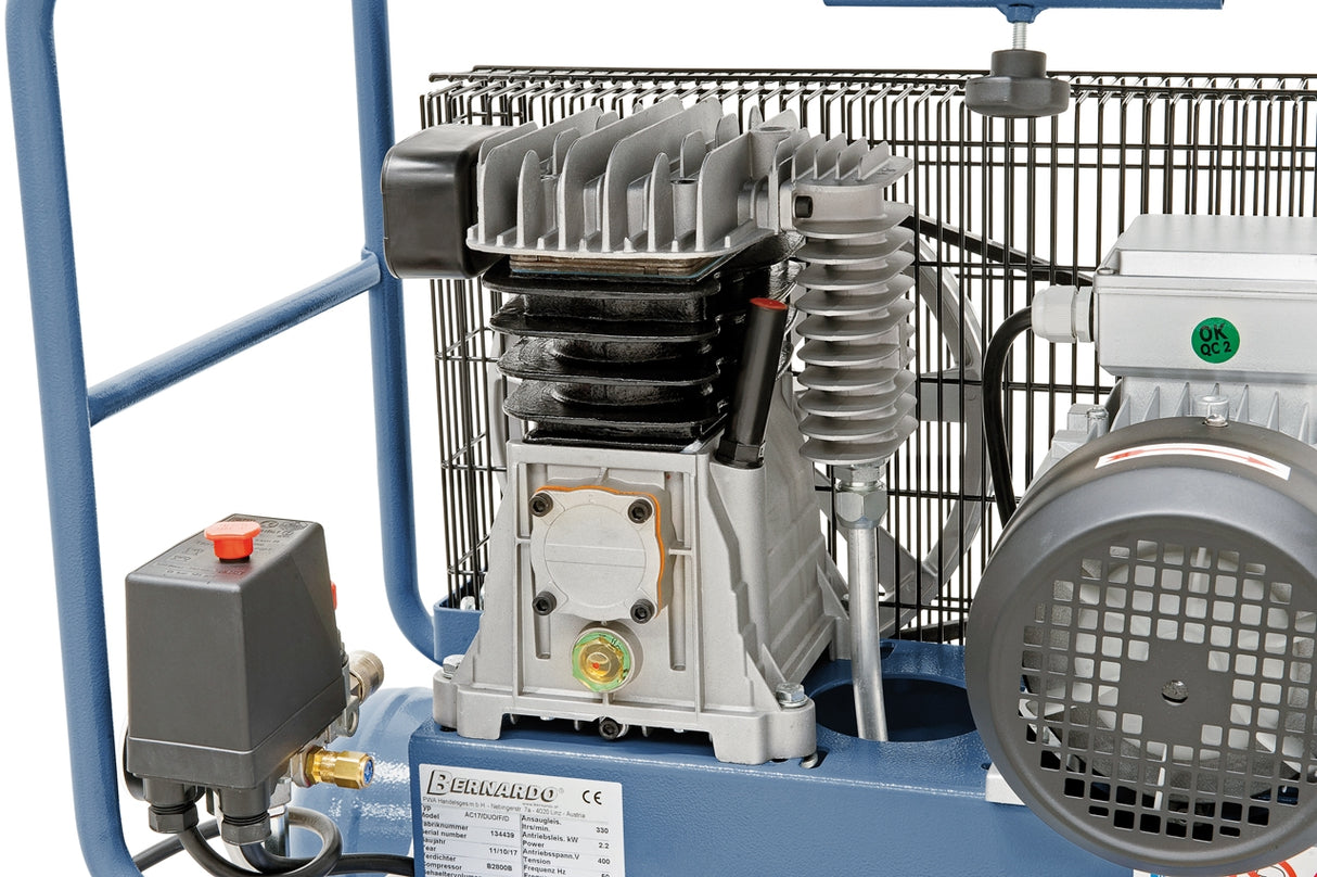 Compressore carrellato Guede AC17/DUO/F/D – 3 HP, 400 V, 10 bar