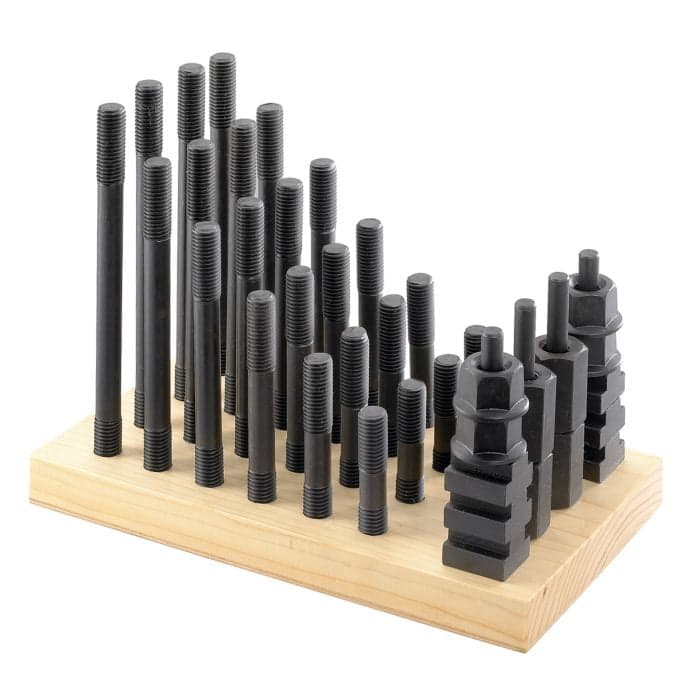 Assortimento di perni e dadi a T 16 mm, M 14