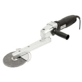 Smerigliatrice-saldatrice Bernardo KNS 150 con manico orientabile e disco Ø 150 mm, ideale per cordoni di saldatura e lavorazioni inox.