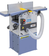 Pialla filo spessore Bernardo PT 260, funzionamento a 230 V, larghezza di piallatura 260 mm, robusta struttura in ghisa, guida inclinabile e design compatto per uso in laboratorio e officina.