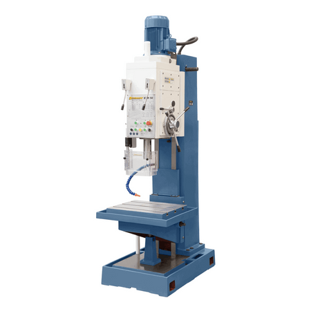 Trapano a colonna fissa Bernardo KBM 50 con motore da 4,0 kW, struttura in ghisa e capacità di foratura fino a 50 mm.