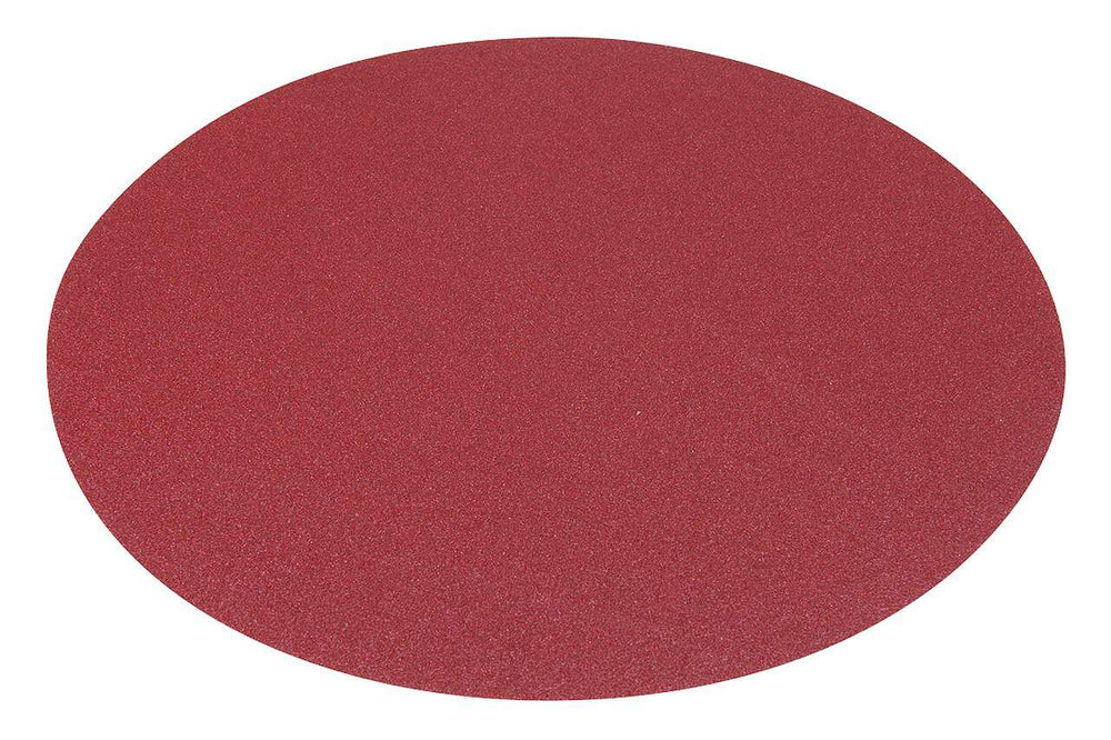 Disco abrasivo diametro 300 mm grana 80 con sistema di fissaggio a velcro hook-and-loop per levigatura e preparazione di superfici metalliche.