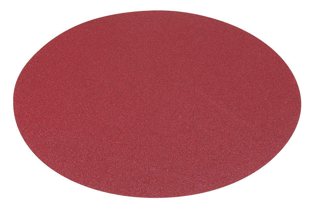 Disco abrasivo diametro 300 mm grana 80 con sistema di fissaggio a velcro hook-and-loop per levigatura e preparazione di superfici metalliche.