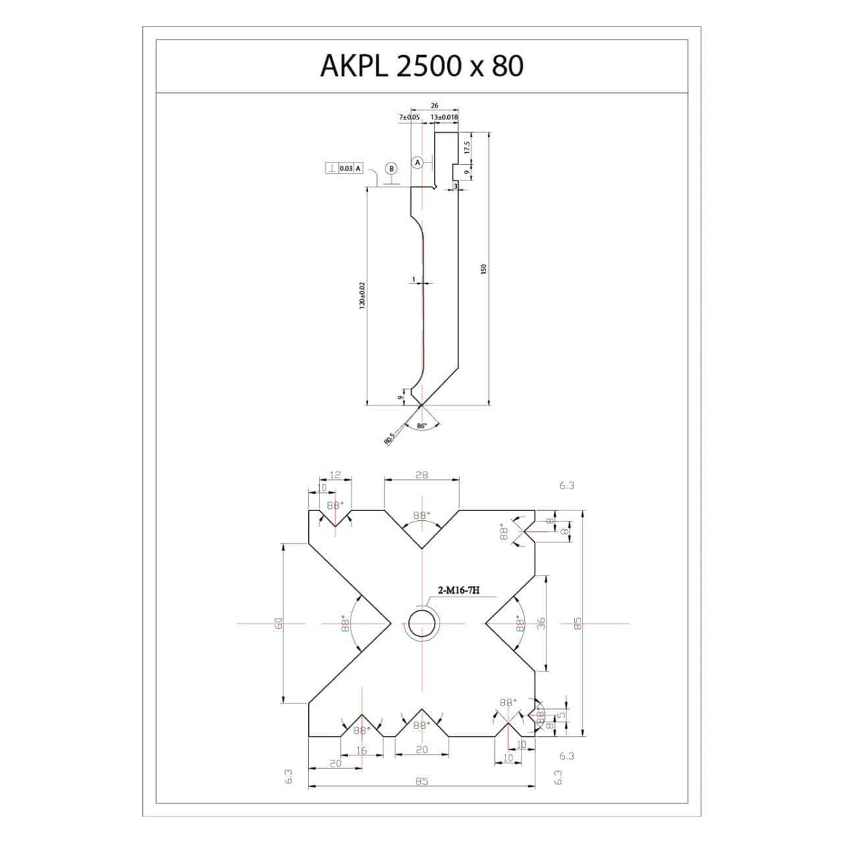 Bernardo Pressa piegatrice idraulica AKPL 2500 x 100