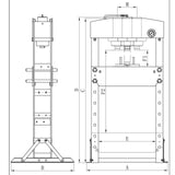 Bernardo PWK 100 F – Pressa pneumatica da officina 100 ton