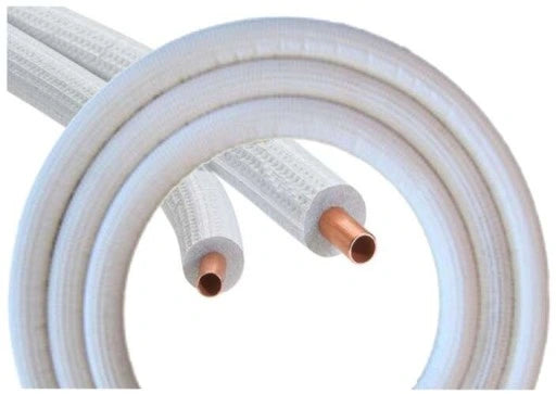 Tubo in rame da 1/4" marchiato Reventon, lungo 1 metro, ideale per connessioni nei sistemi di climatizzazione e refrigerazione.